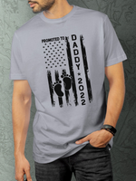 I'm A Dad Grandpa And A Veteran Nothing Scares Me Casual Cotton Blends T-shirt