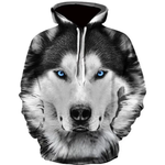 3D Graphic Printed Hoodies Wolf