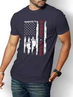 I'm A Dad Grandpa And A Veteran Nothing Scares Me Casual Cotton Blends T-shirt