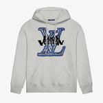 Blue Classic Print Hoodie