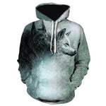 3D Graphic Printed Hoodies Wolf