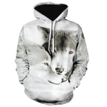 3D Graphic Printed Hoodies Wolf