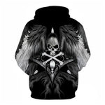 3D Graphic Printed Hoodies Skeleton
