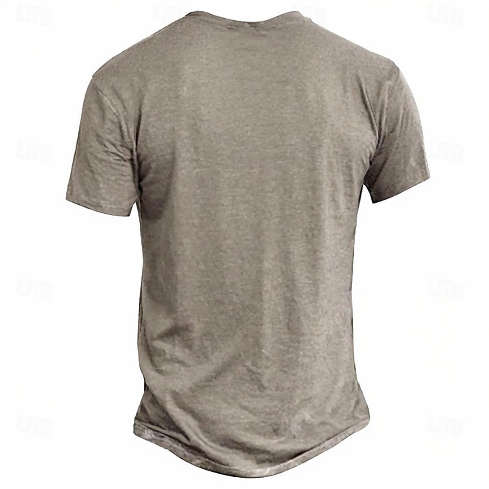 Men's Graphic Cat Slogan T shirt Short Sleeve T shirt