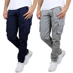 2-Pack Men's Flex-Stretch Cotton Cargo Pants – Comfortable, Durable & Versatile (31-Inch Inseam)