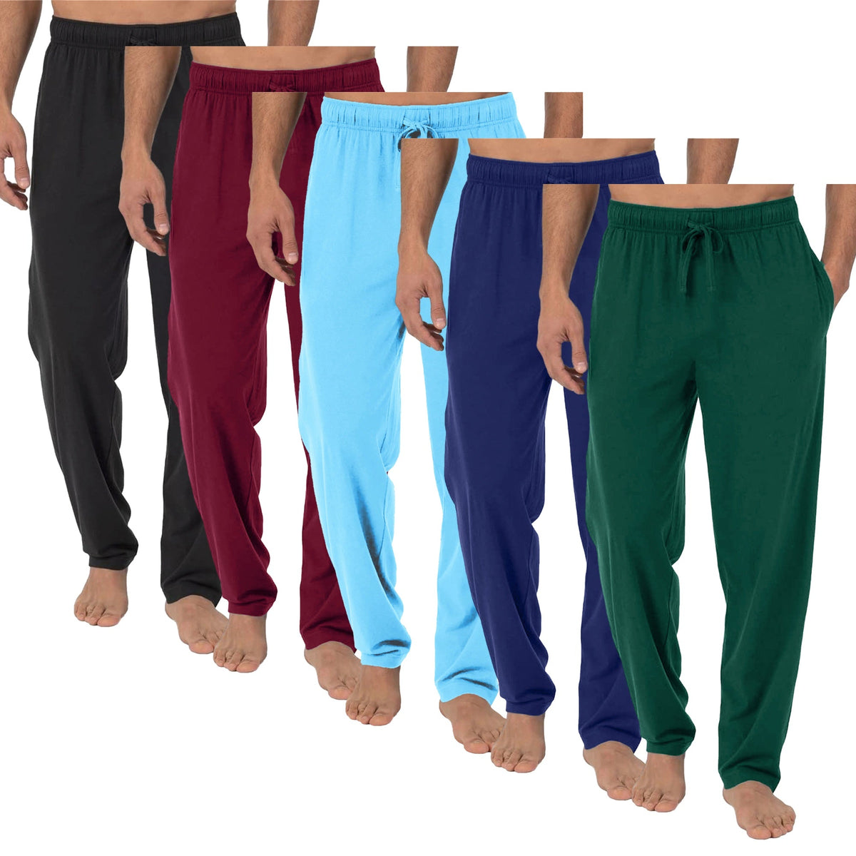 Men's 5-Pack Modern Fit Classic Lounge Pants (Sizes: S-3XL)