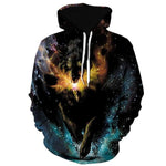 3D Graphic Printed Hoodies Wolf