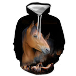 3D Graphic Printed Hoodies Horse