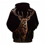 3D Graphic Printed Hoodies Elk