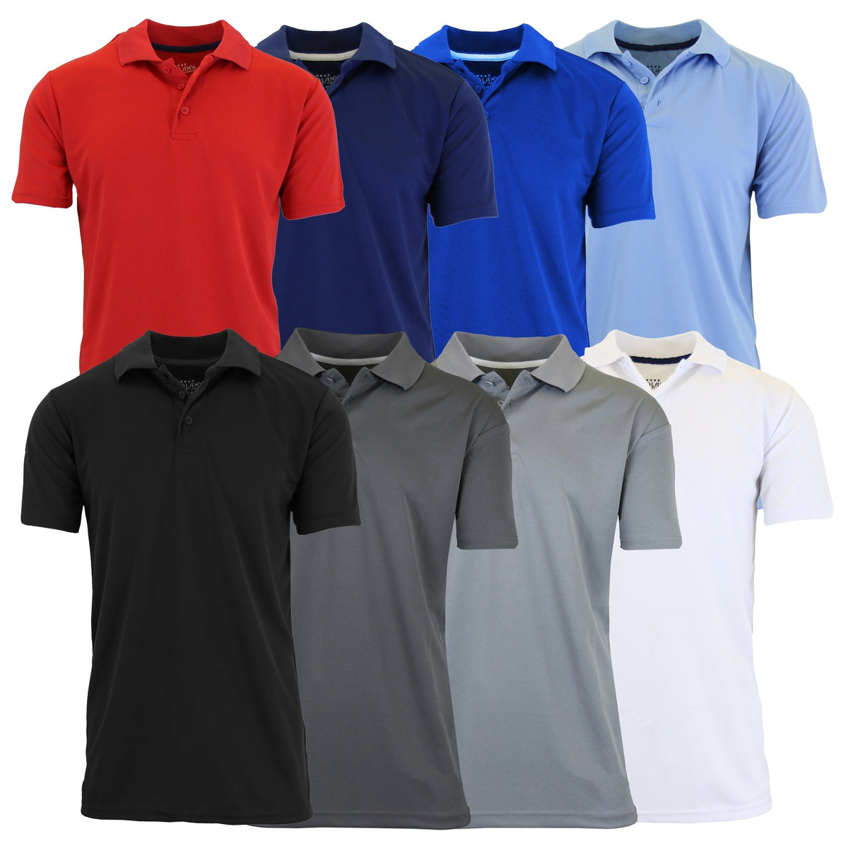 Men's Short Sleeve Polo Shirts – Moisture-Wicking, Stretch Knit, Tagless, Regular Fit for All-Day Comfort