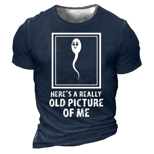 Men's Cartoon Letter Graphic Prints T shirt