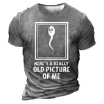 Men's Cartoon Letter Graphic Prints T shirt