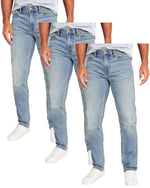 Men's 3-Pack Flex Stretch Slim Straight Jeans with 5 Pocket (Sizes, 30-42)