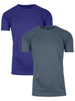 2-Pack Men's Short Sleeve Moisture-Wicking Quick Dry Performance Crew Neck Tee (S-2XL)