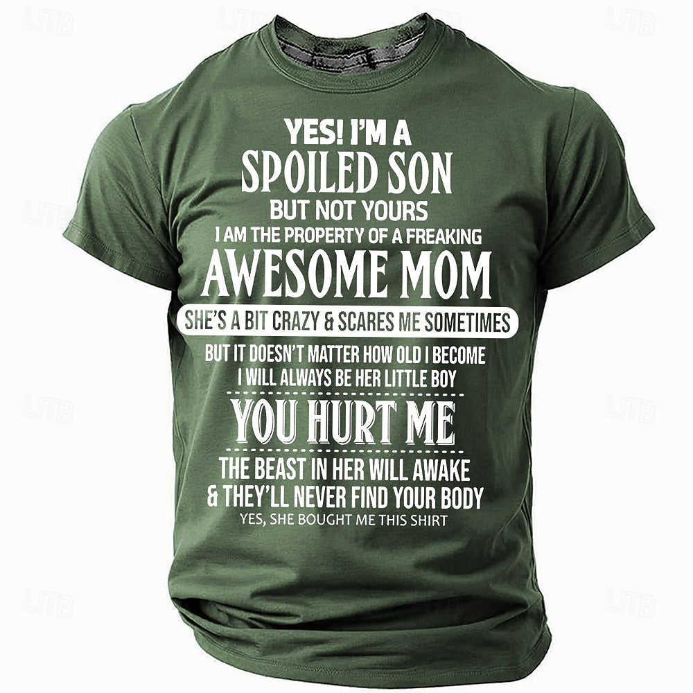 Men's Funny Slang T Shirt Short Sleeve T shirt